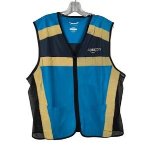 Amazon XL Full Zip Vest Work Uniform High Visibility